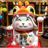 0119gz239-招財貓-10寸舞龍搖手貓(A239)