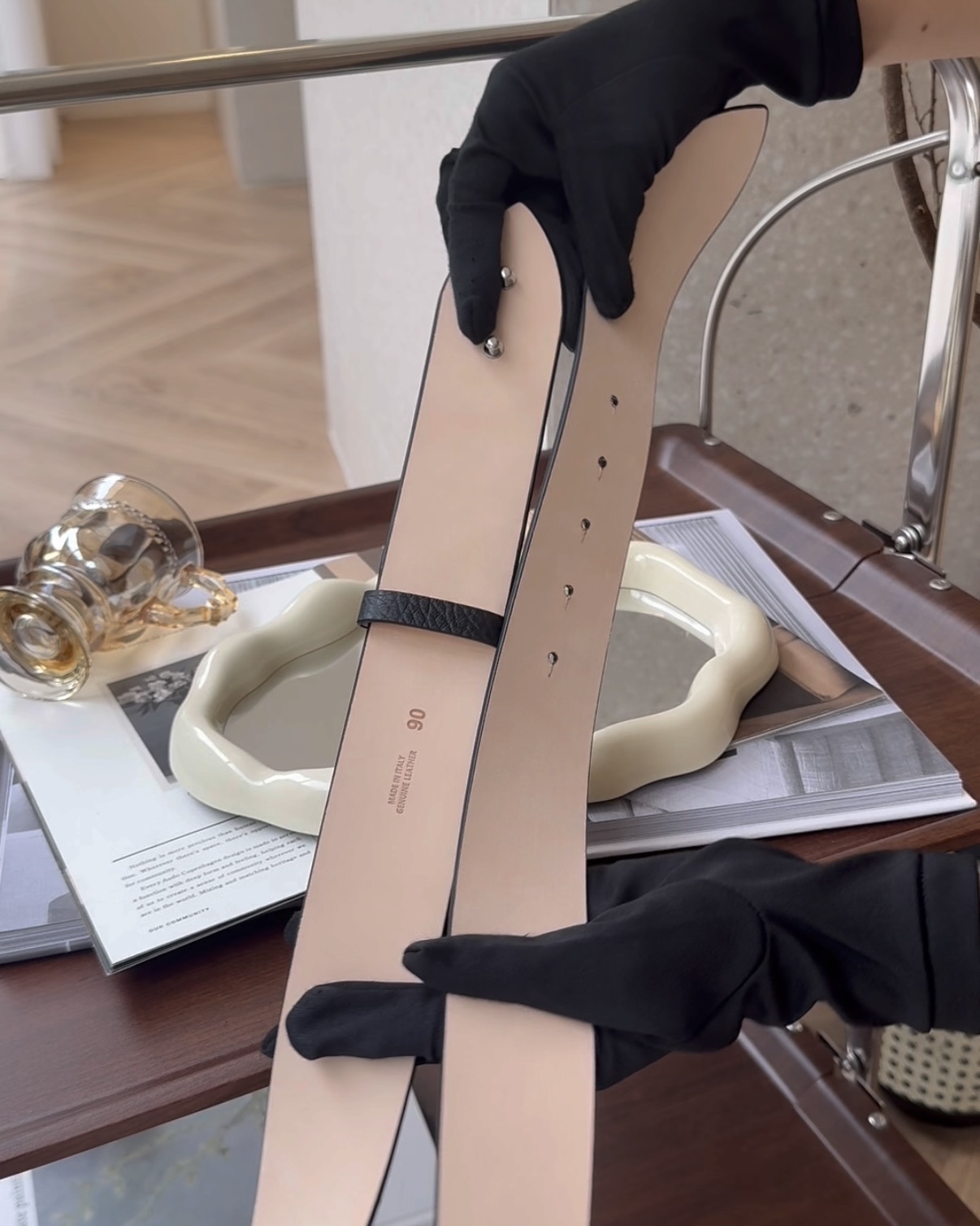 MAISON MARGIELA｜四針LOGO皮帶 黑色