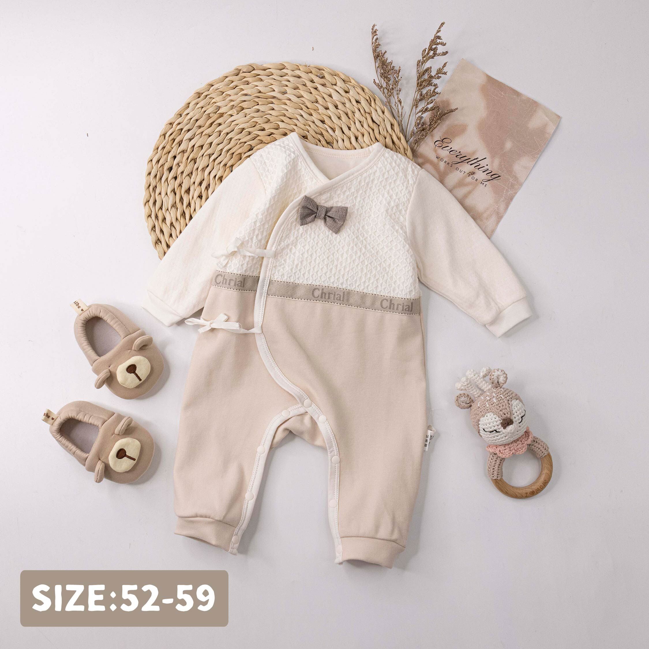 純淨系列【T3109】質感菱格編織小領結連身衣