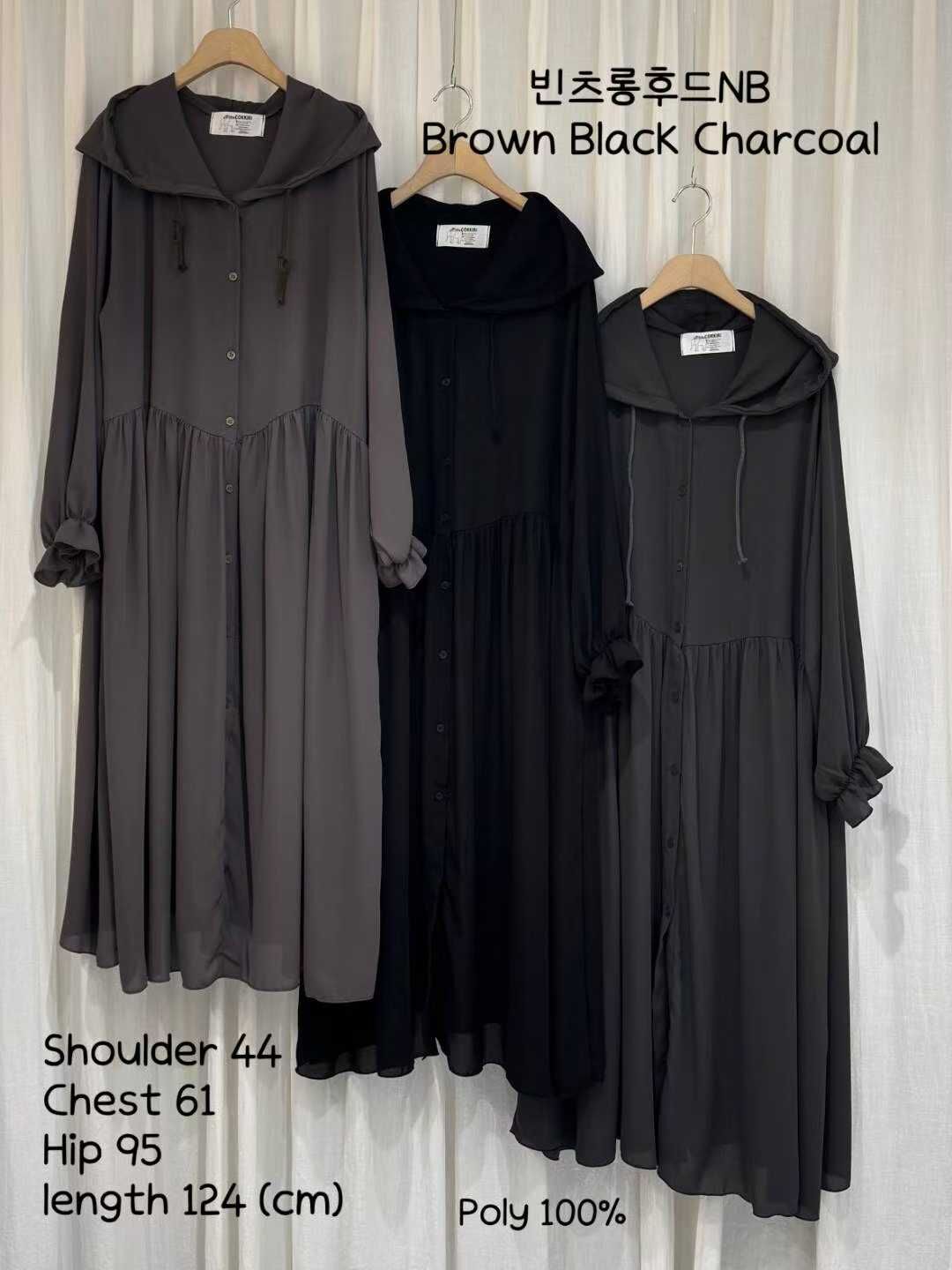 CI5421 束繩連帽排扣橡筋袖長外套 *特價* (優惠碼同充值購物金不適用)