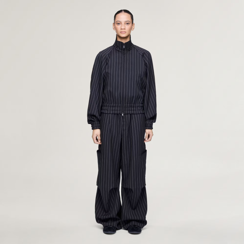 【 Y-3 PS UT SL PANTS 條紋直筒縮口褲 - 黑 】