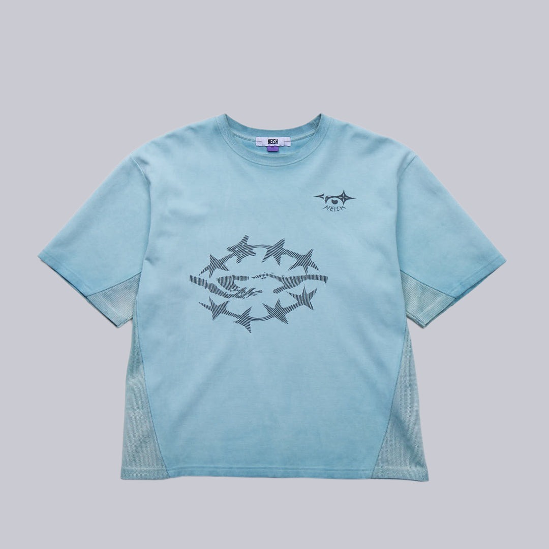 NEISH｜HanD to HanD Tee (Cyan)