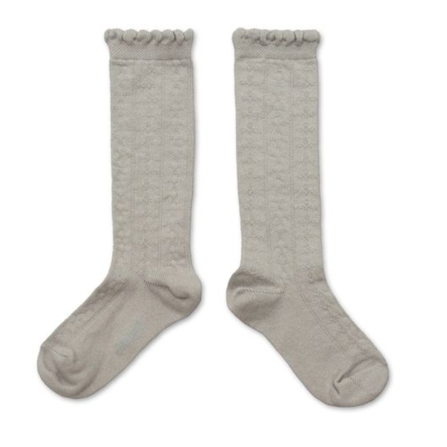 (預購) COLLEGIEN 縷空針織及膝襪 Juliette - 105 Gris Perle 珍珠灰