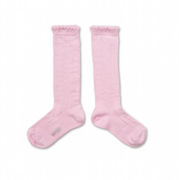 (預購) COLLEGIEN 縷空針織及膝襪 Juliette - 127 Rose Dragée 玫瑰糖粉