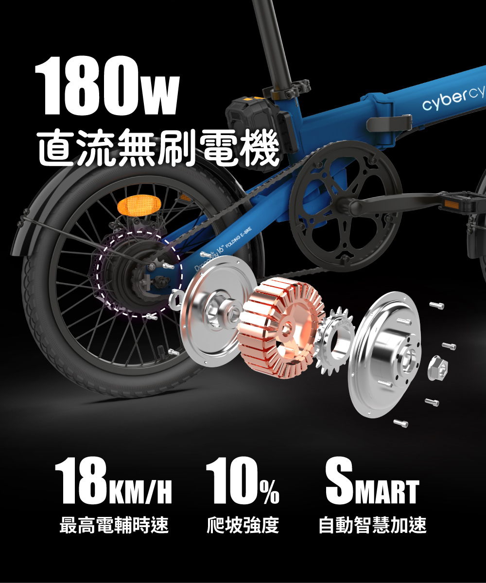 【CyberCycle】Dragonfly 蜻蜓 - 迷你折疊電輔車