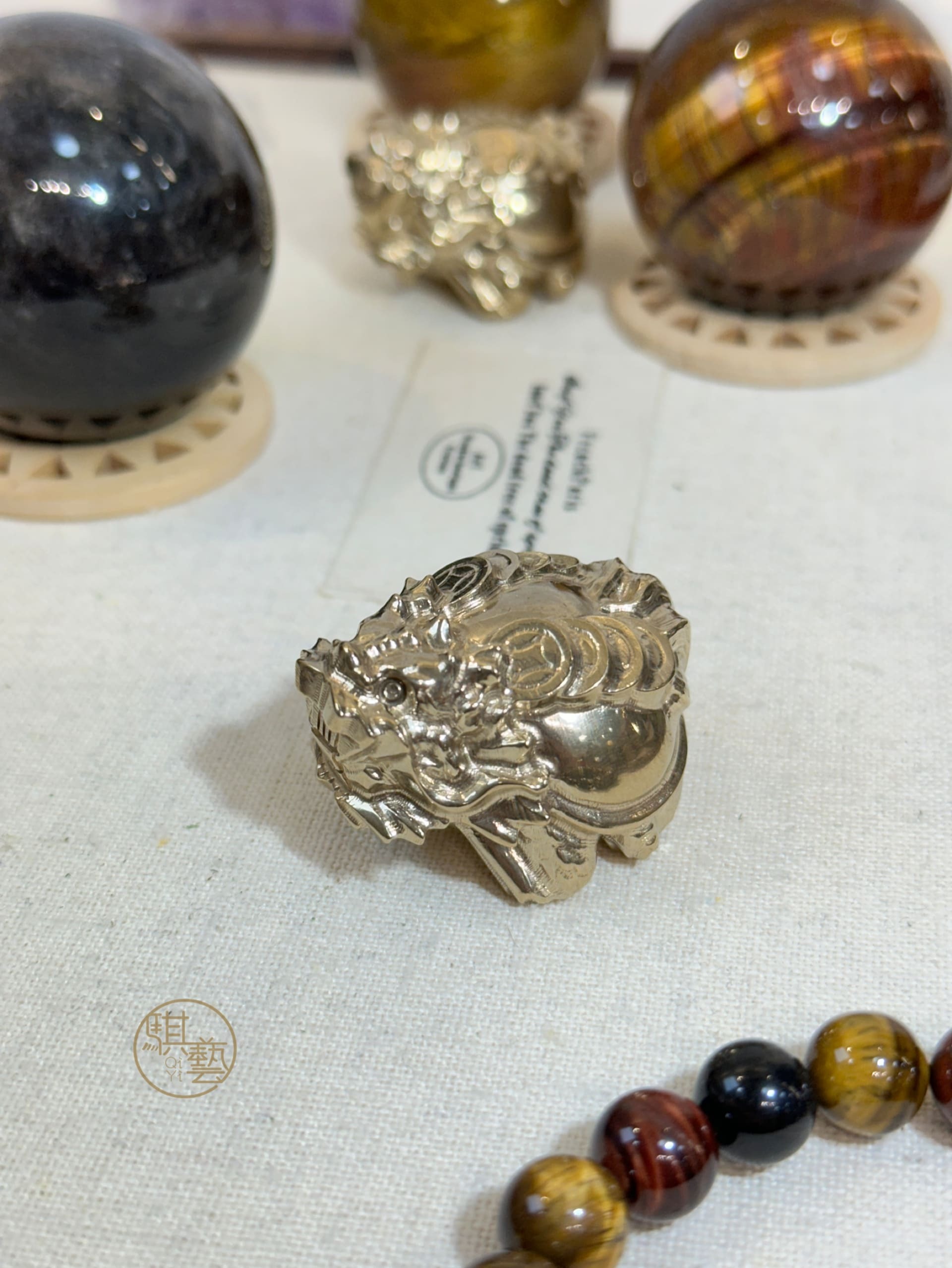 黃銅礦龍龜｜穩住財氣・守住局面的守成型擺件