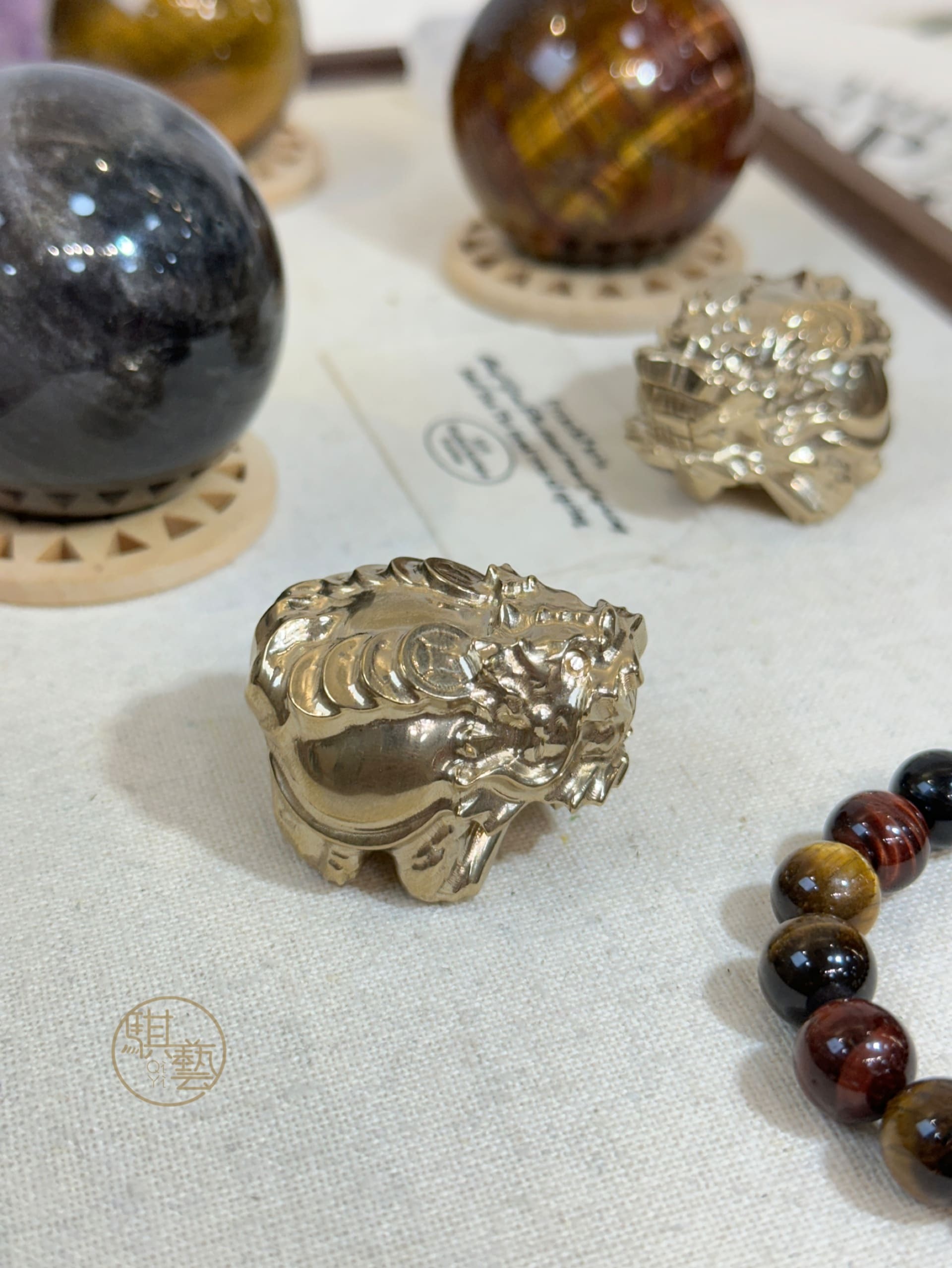 黃銅礦龍龜｜穩住財氣・守住局面的守成型擺件