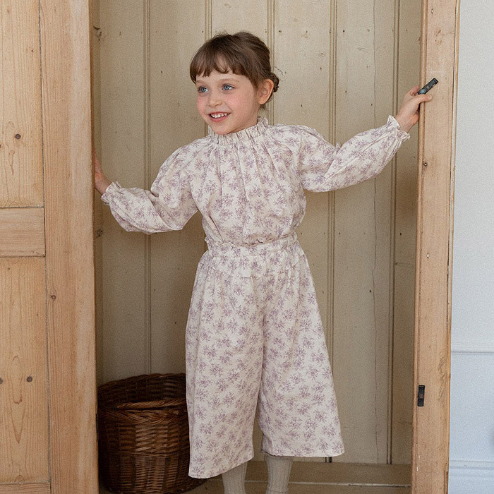 正韓春Perrobebe 兩色法式田園碎花套裝