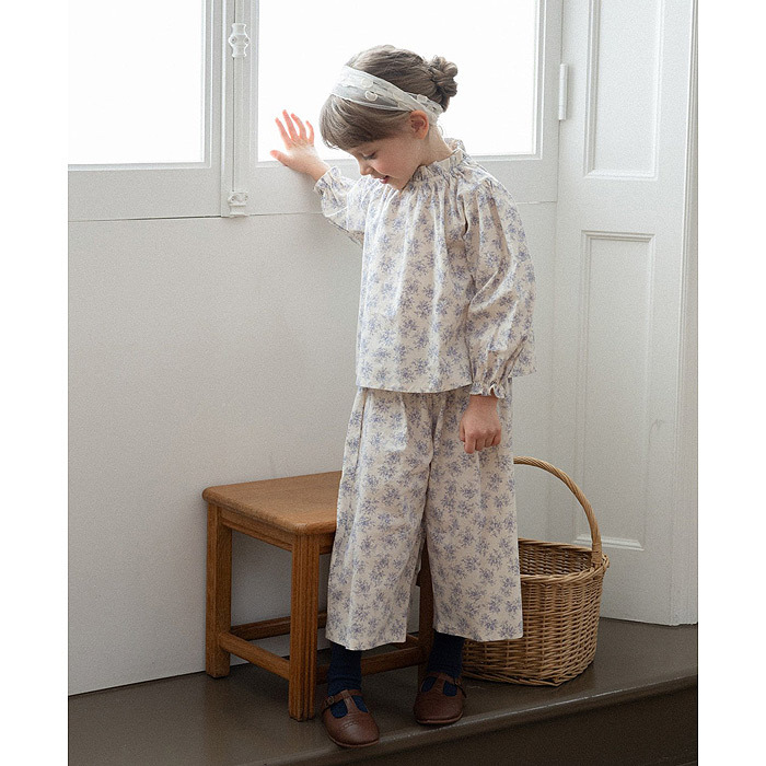 正韓春Perrobebe 兩色法式田園碎花套裝