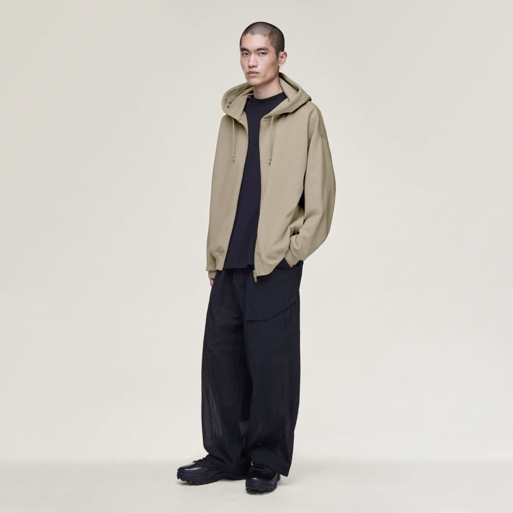 【 Y-3 BRUSHED TERRY ZIP HOODIE 連帽外套 - 亮棕 】