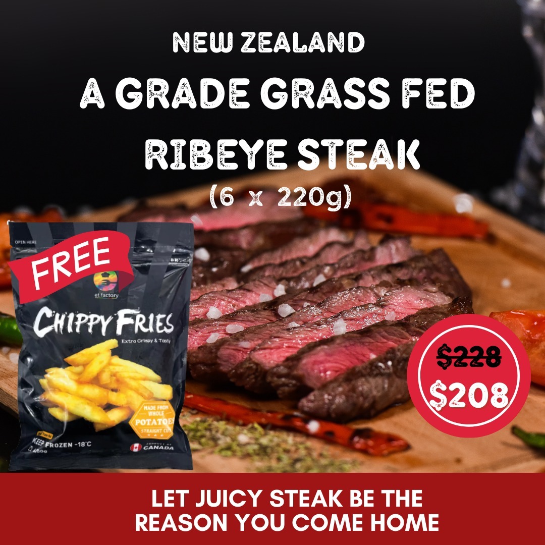 New Zealand A Grade Grass Fed Ribeye Steak Combo Set