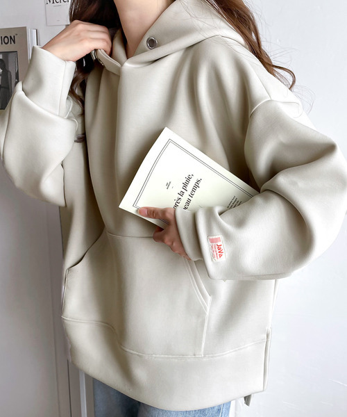 本週限時接單!! 日本🇯🇵連線 JAVA 絲滑光澤前口袋超寬鬆連帽衫 帽T 寬鬆 連帽衫 光澤感 標誌刺繡 連帽大學T 套頭衫 長袖 4色(任買兩件711免運)/預購