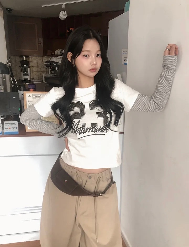 【21/1完額外95折優惠！首批優惠價預訂】$99 跑量價！韓國豹紋23疊穿長袖上衣（3色）