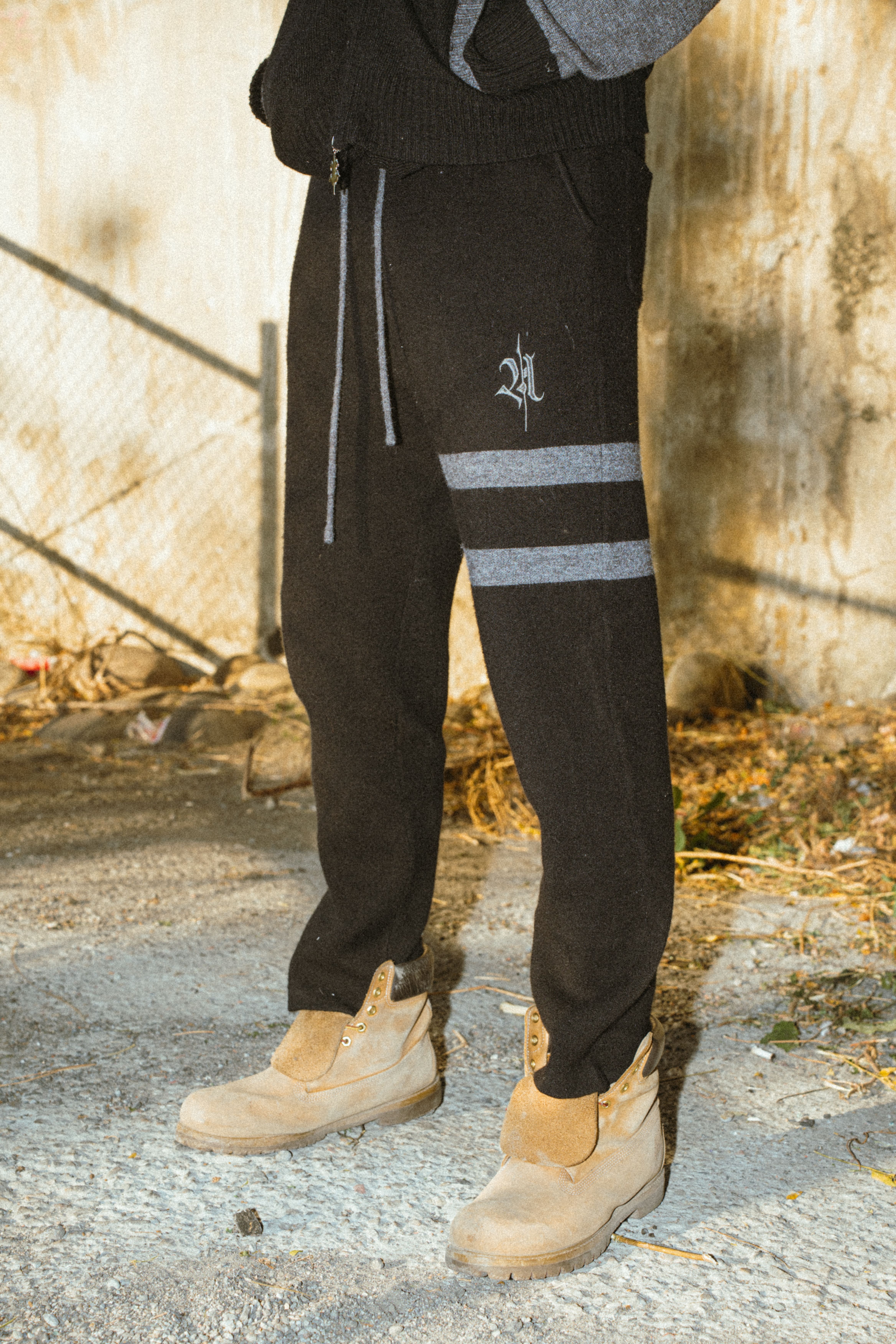 ATONE Embroidered Knit Track Pants