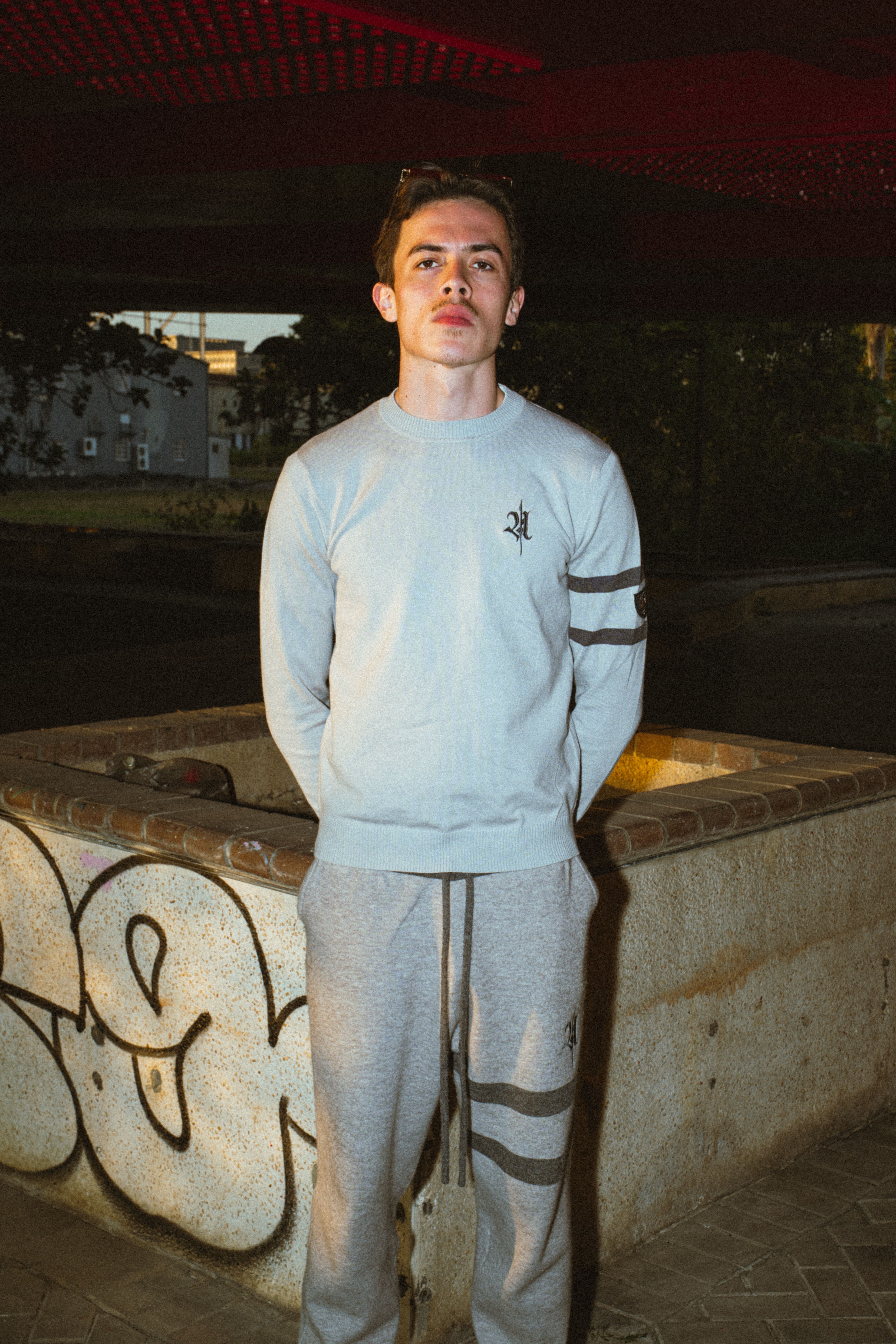 ATONE Canvas Patch Knit Crewneck