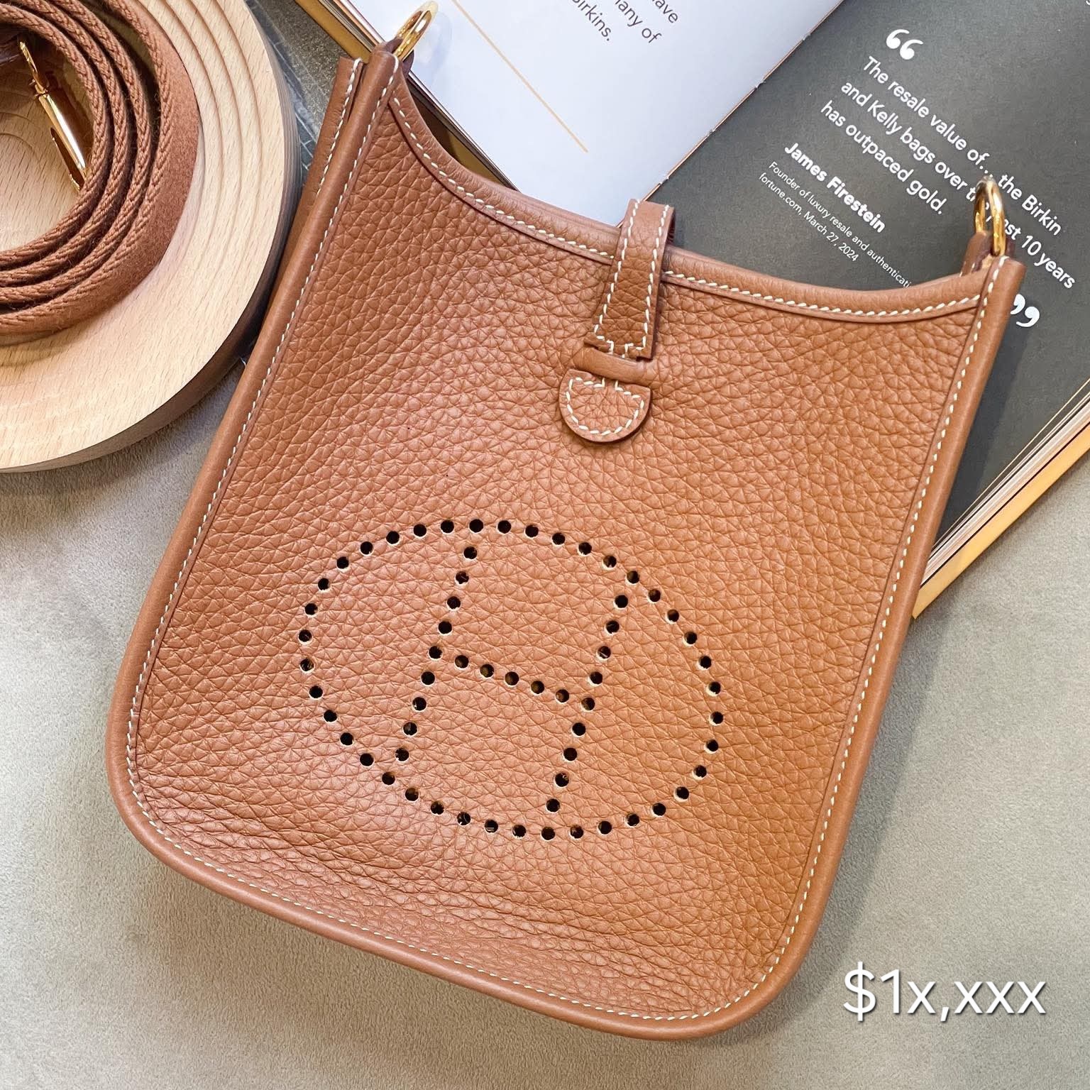 Preloved Evelyne Mini TC Leather Gold PHW  HK$1x,xxx  (HK$2,000 即時落訂)