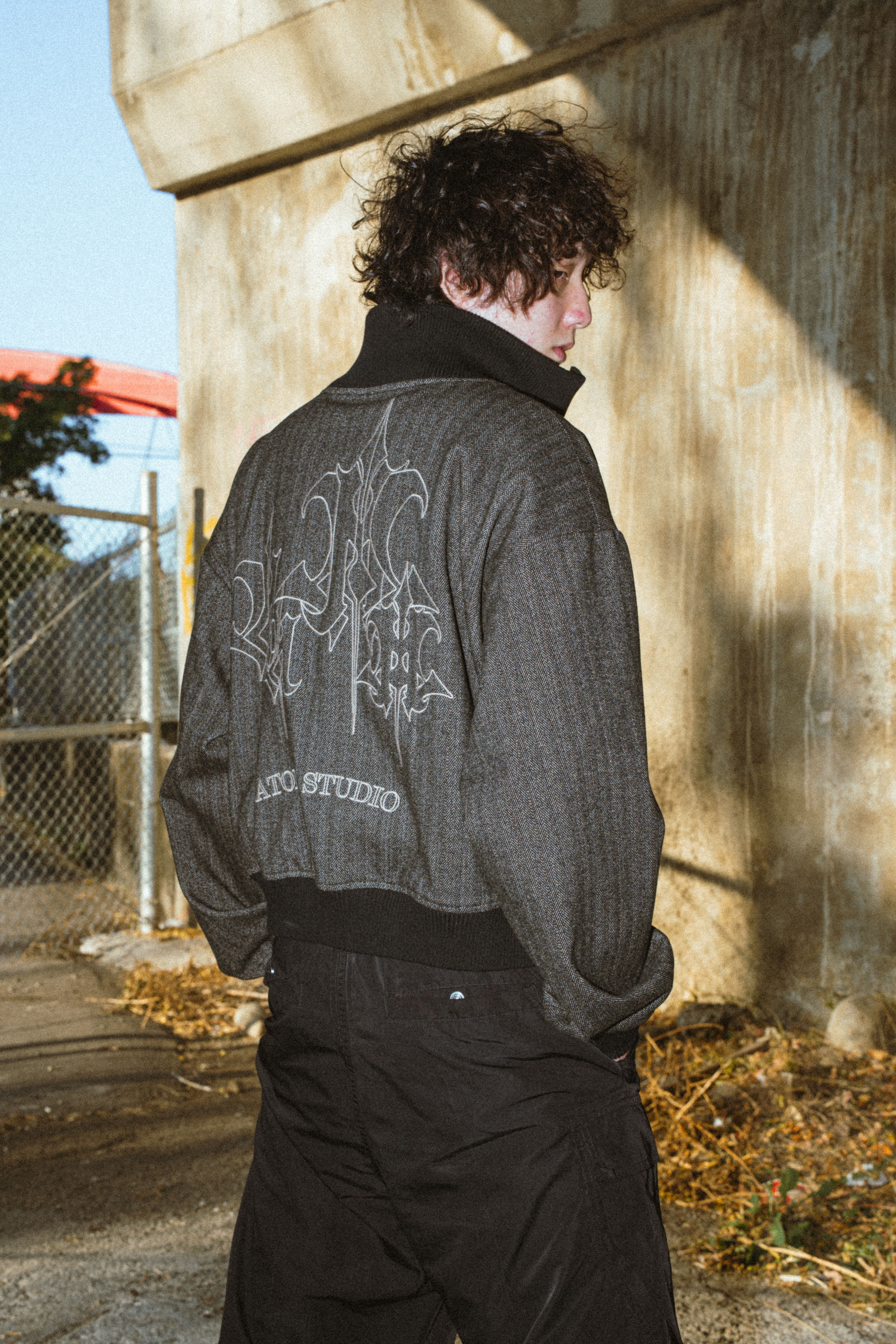 ATONE Herringbone Embroidered Jacket.