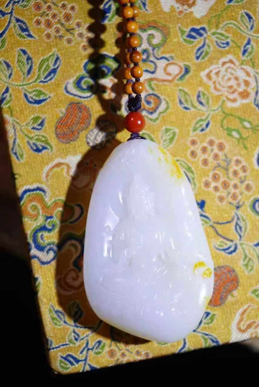 18755 和田玉籽料觀音