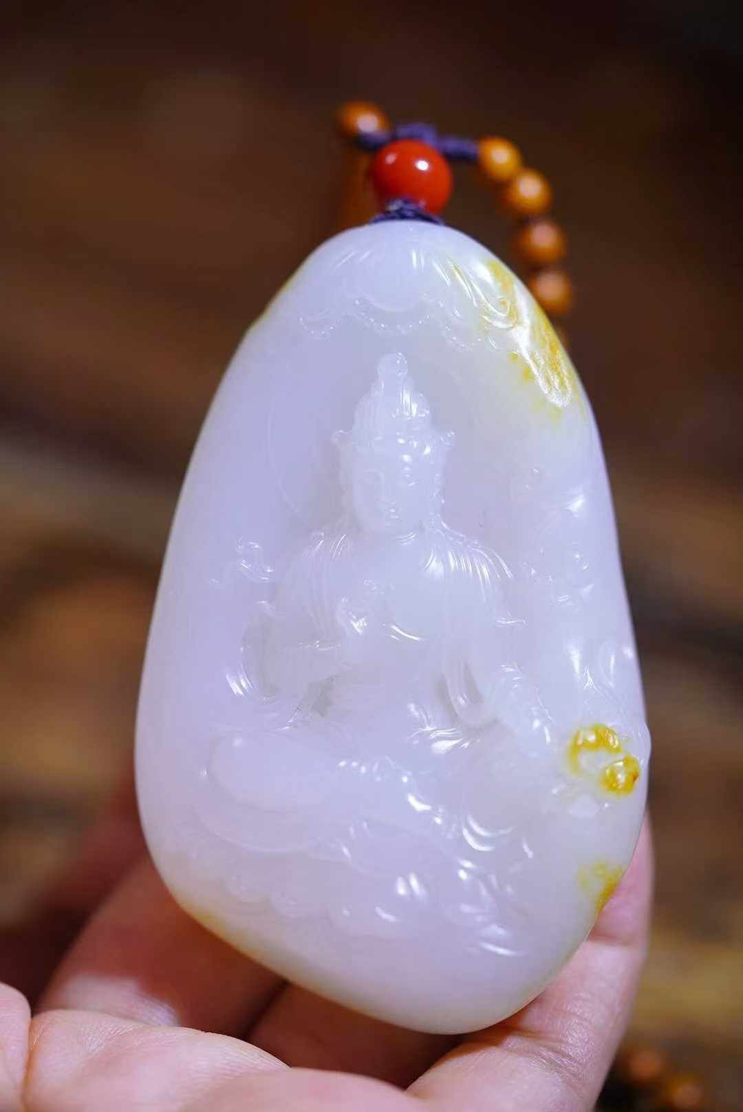 18755 和田玉籽料觀音