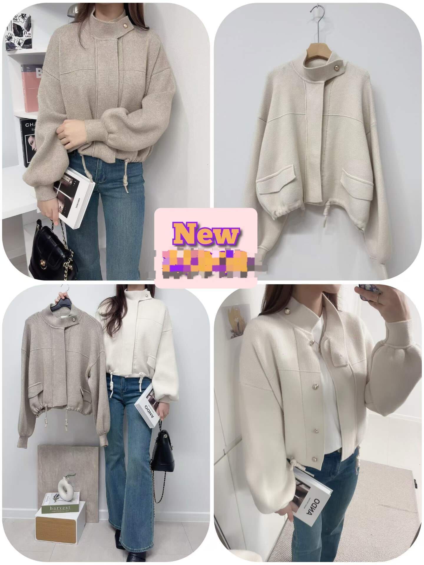 LU5413 小企領隱形排扣束腰外套 *特價* (優惠碼同充值購物金不適用)