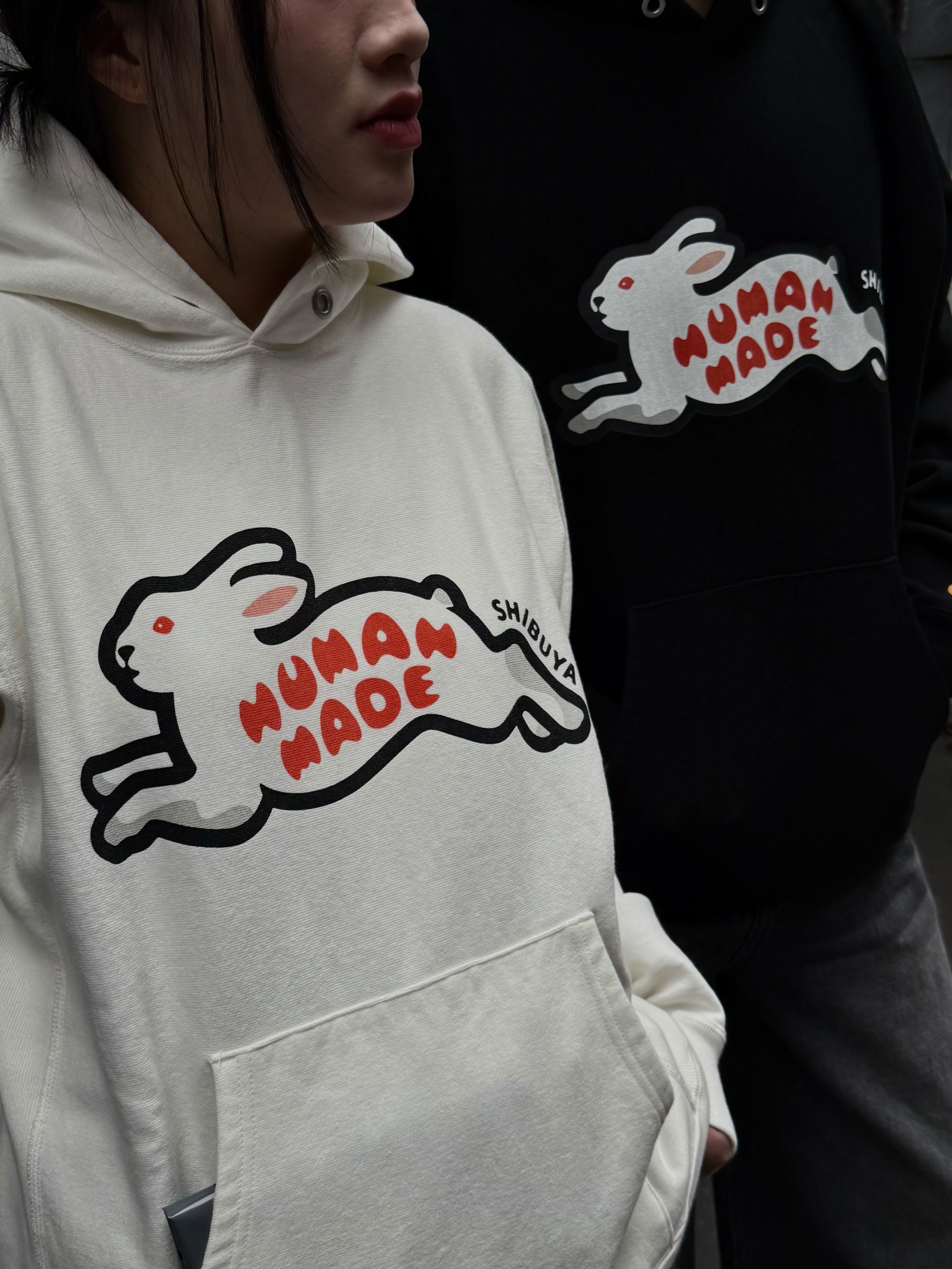 <快速出貨> HUMAN MADE 澀谷限定 兔子帽踢 黑/白