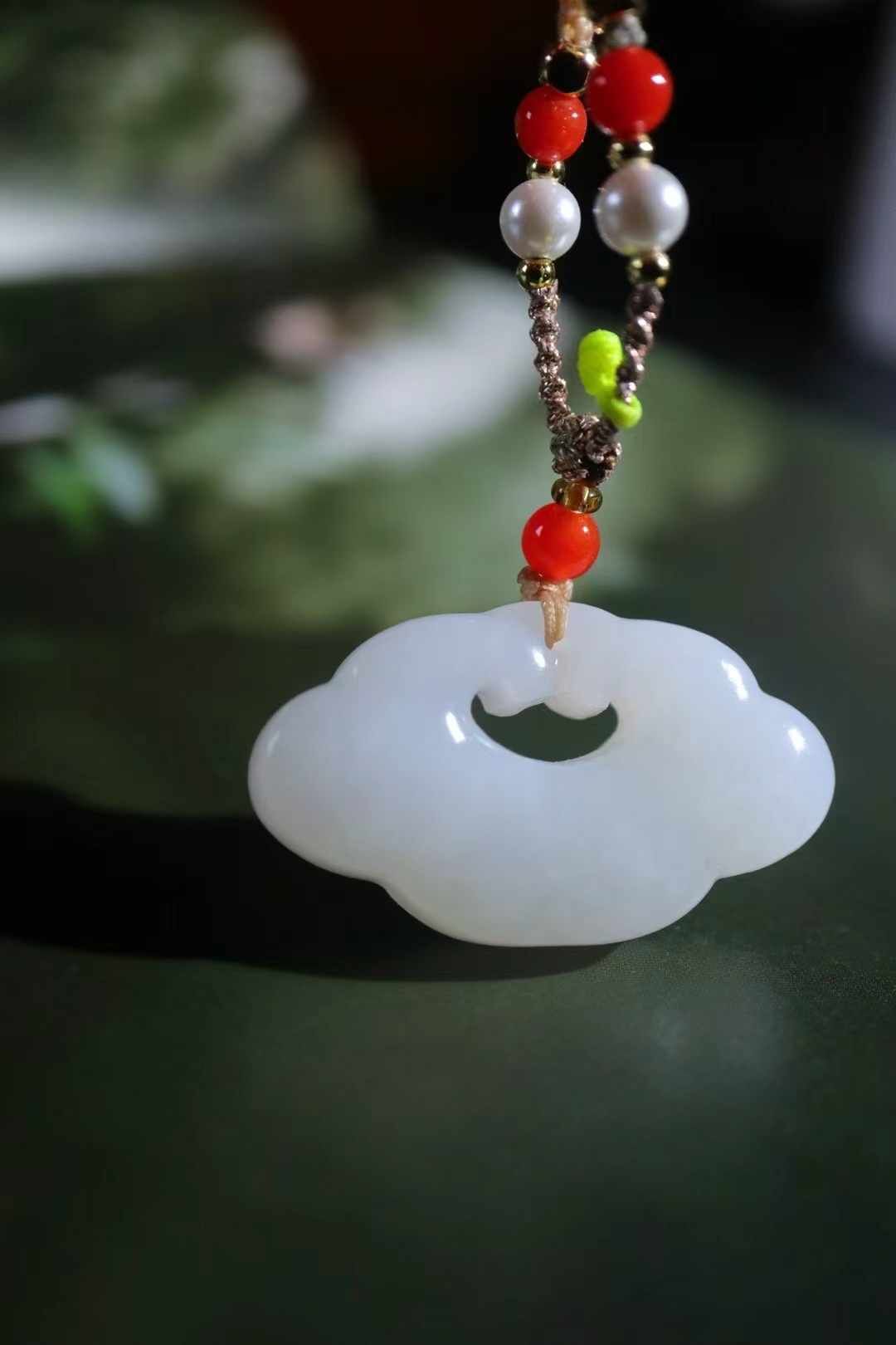 和田玉白玉如意鎖,天然和田玉軟玉