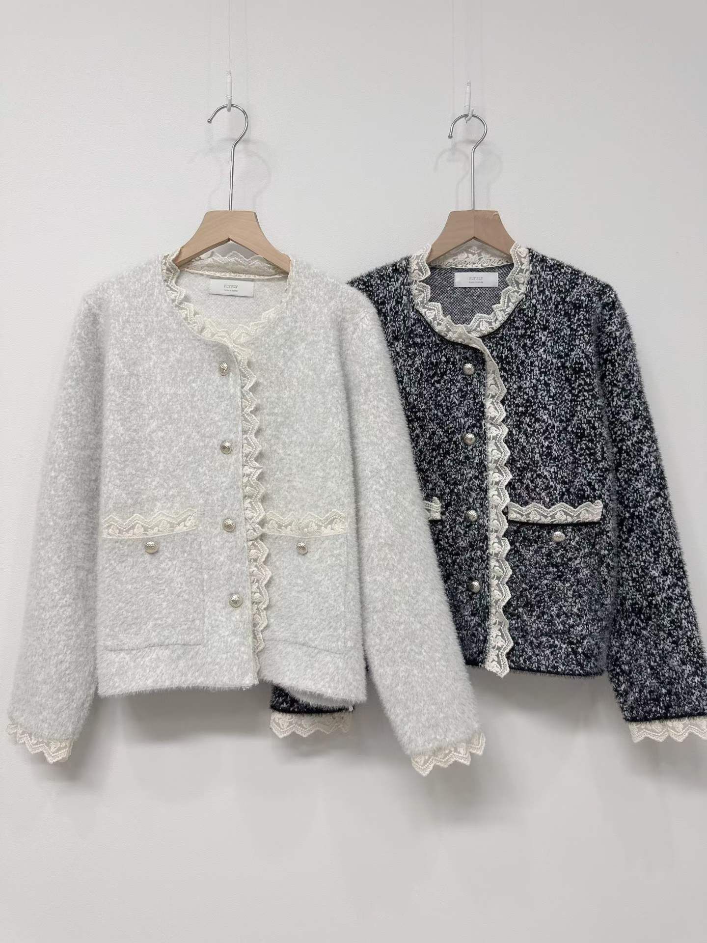 LU5419 小香風花紋刺繡拼邊外套 *特價* (優惠碼同充值購物金不適用)