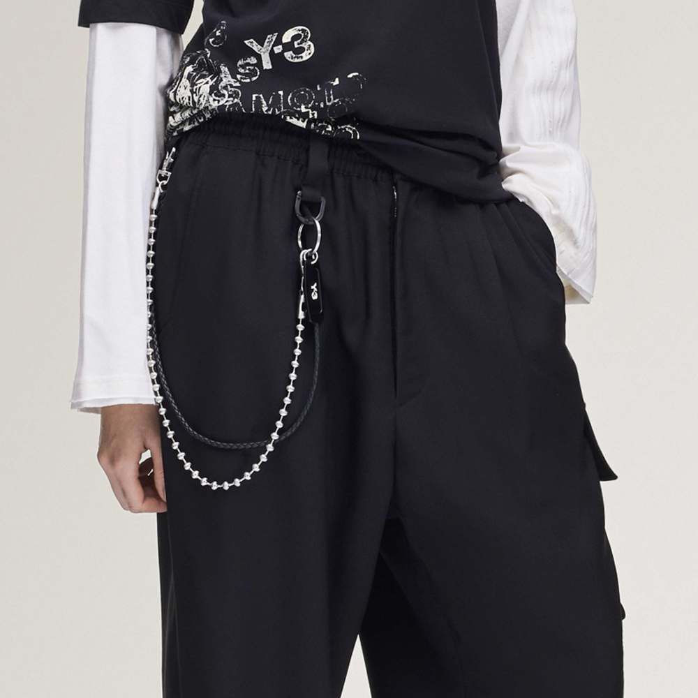 【 Y-3 KEY CHAIN 皮革金屬鍊鑰匙圈 】