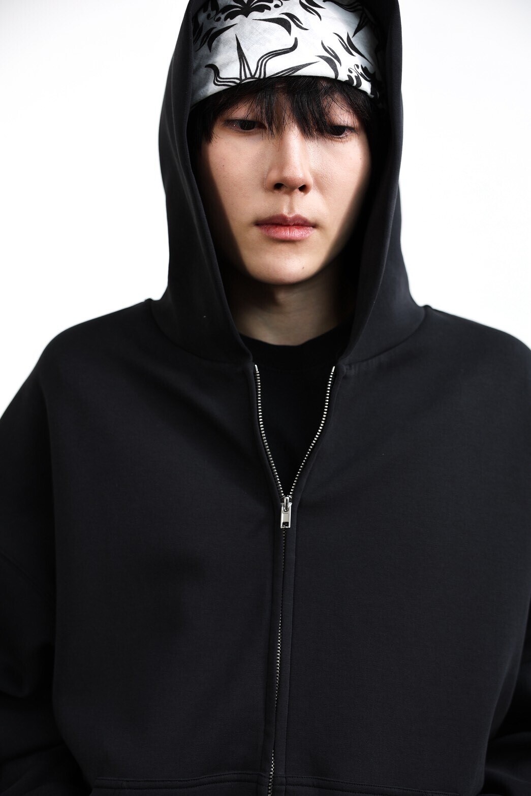 SYO Light-Washed Sculpted Hooded Jacket