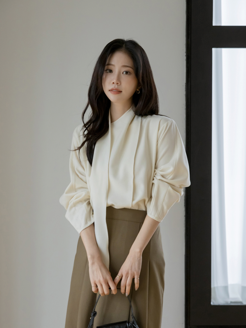 Ursa 線條設計感羊毛襯衫 [ 2色 / Free ]