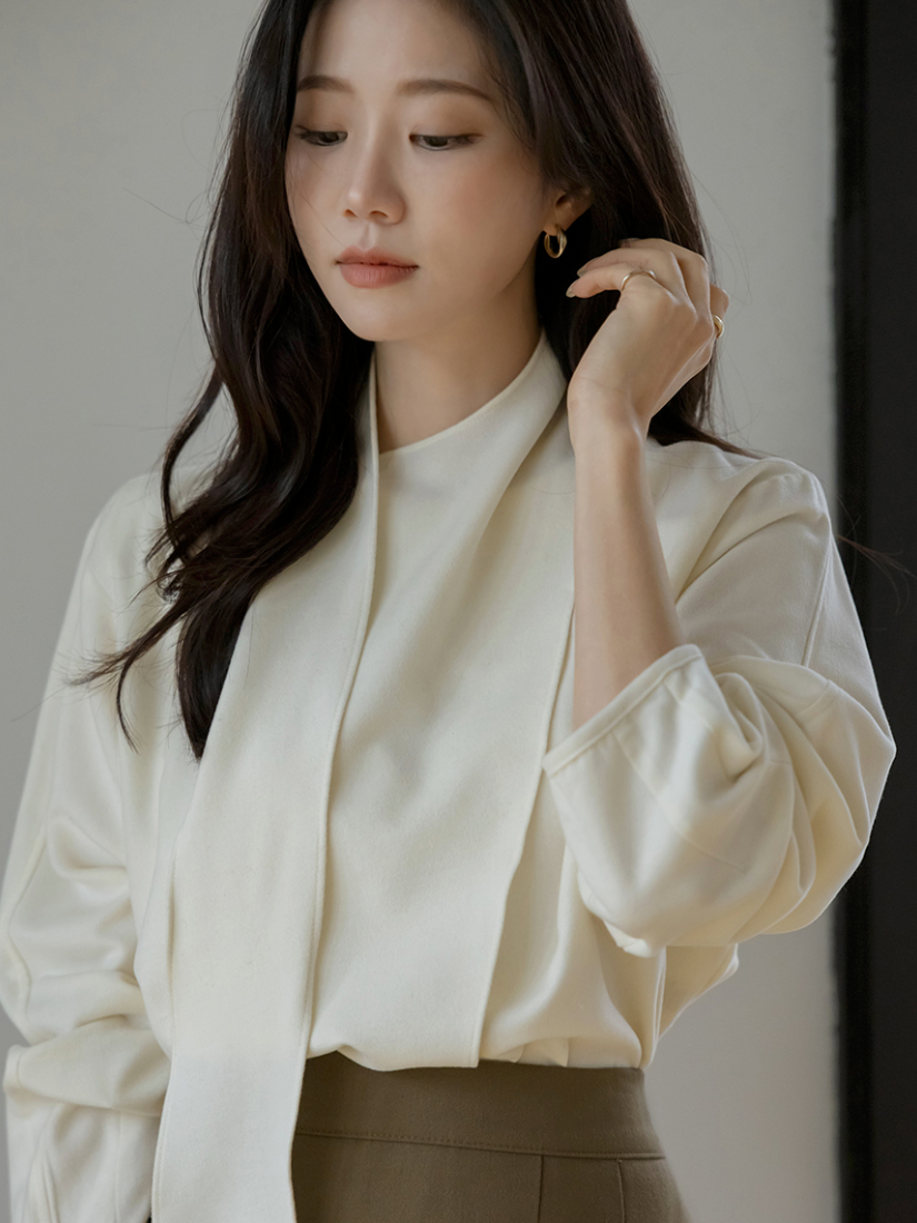 Ursa 線條設計感羊毛襯衫 [ 2色 / Free ]