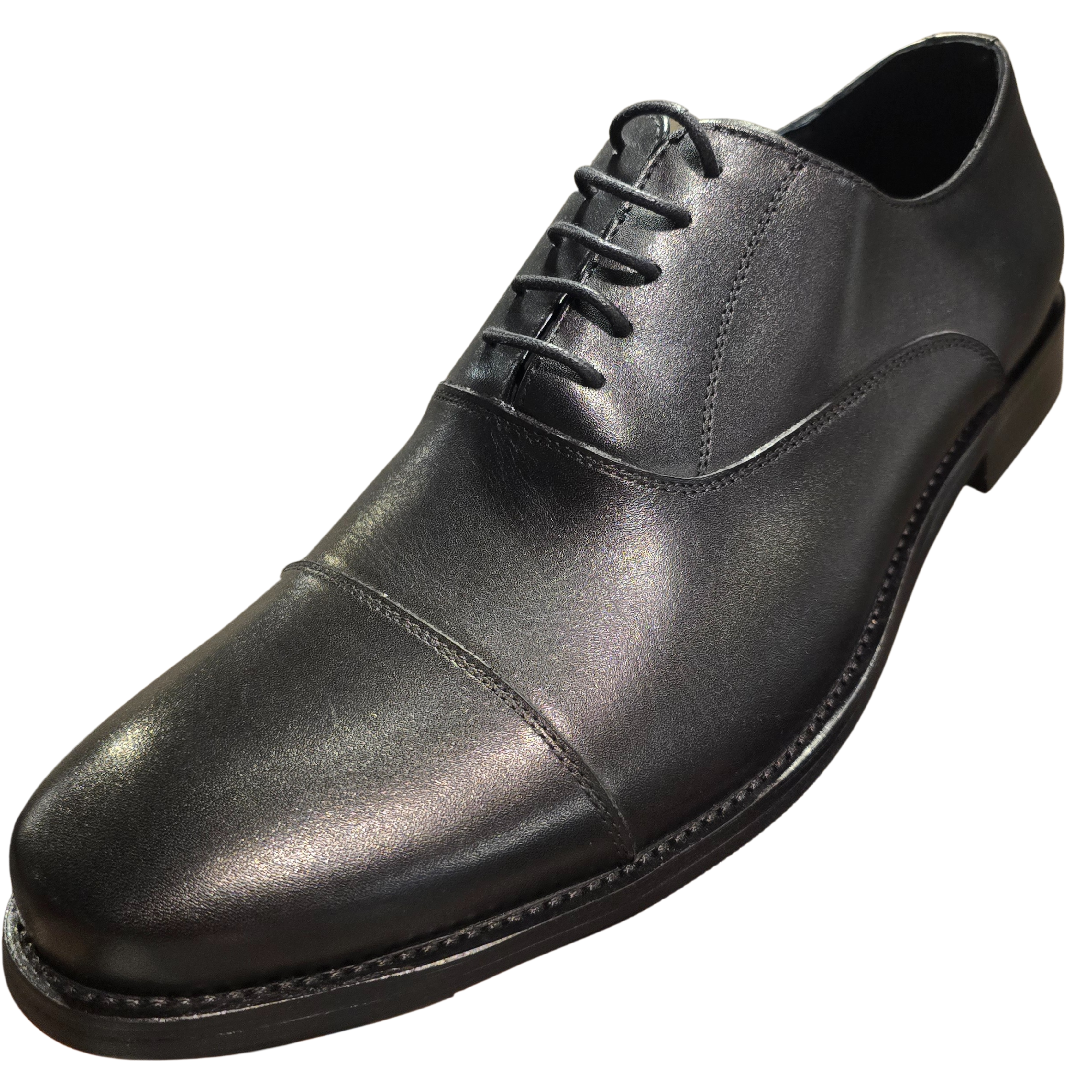 Revic 男裝皮鞋 | CH-29｜黑色橫式牛津皮鞋