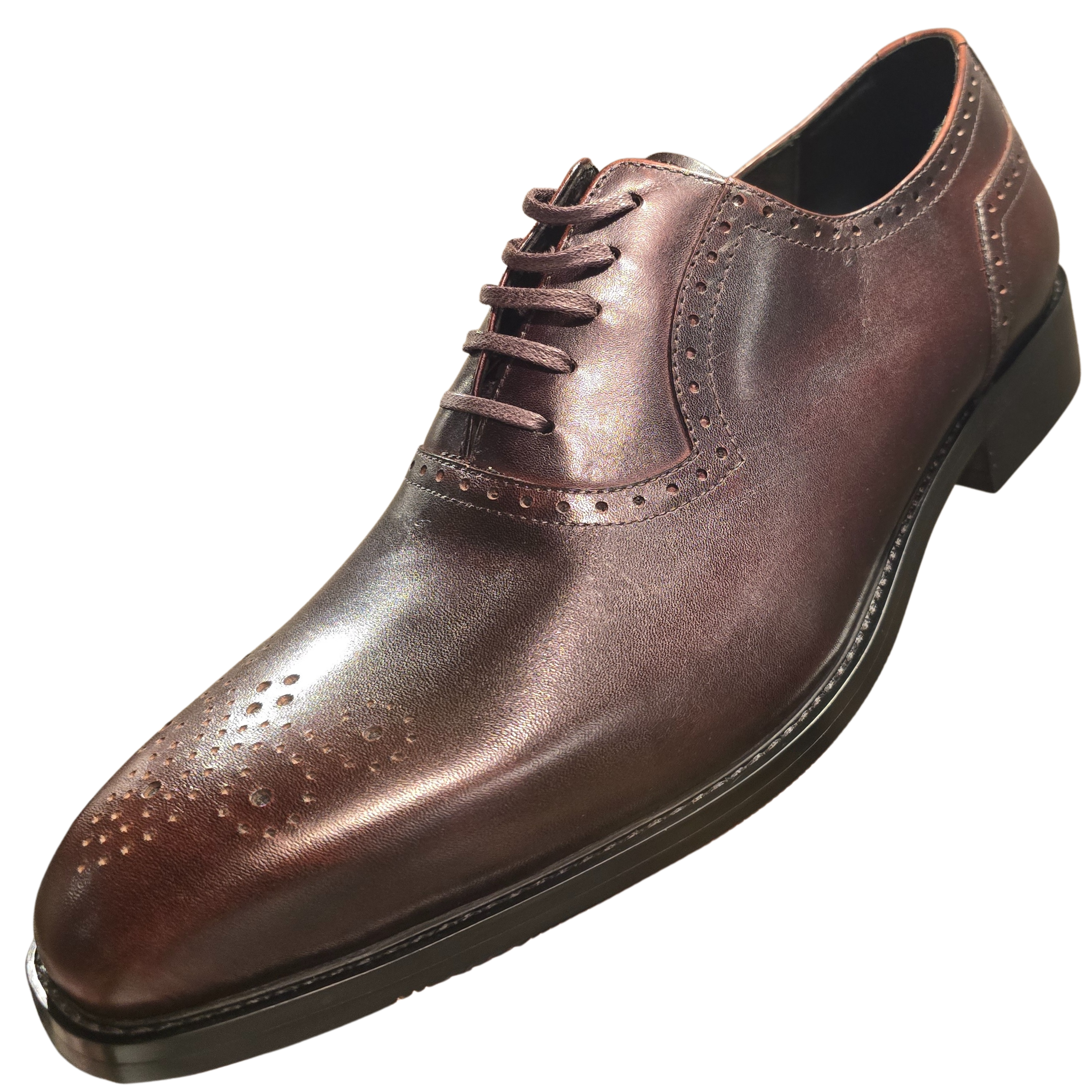 Revic 男裝皮鞋 ｜CH-18｜深啡色雕花牛津皮鞋