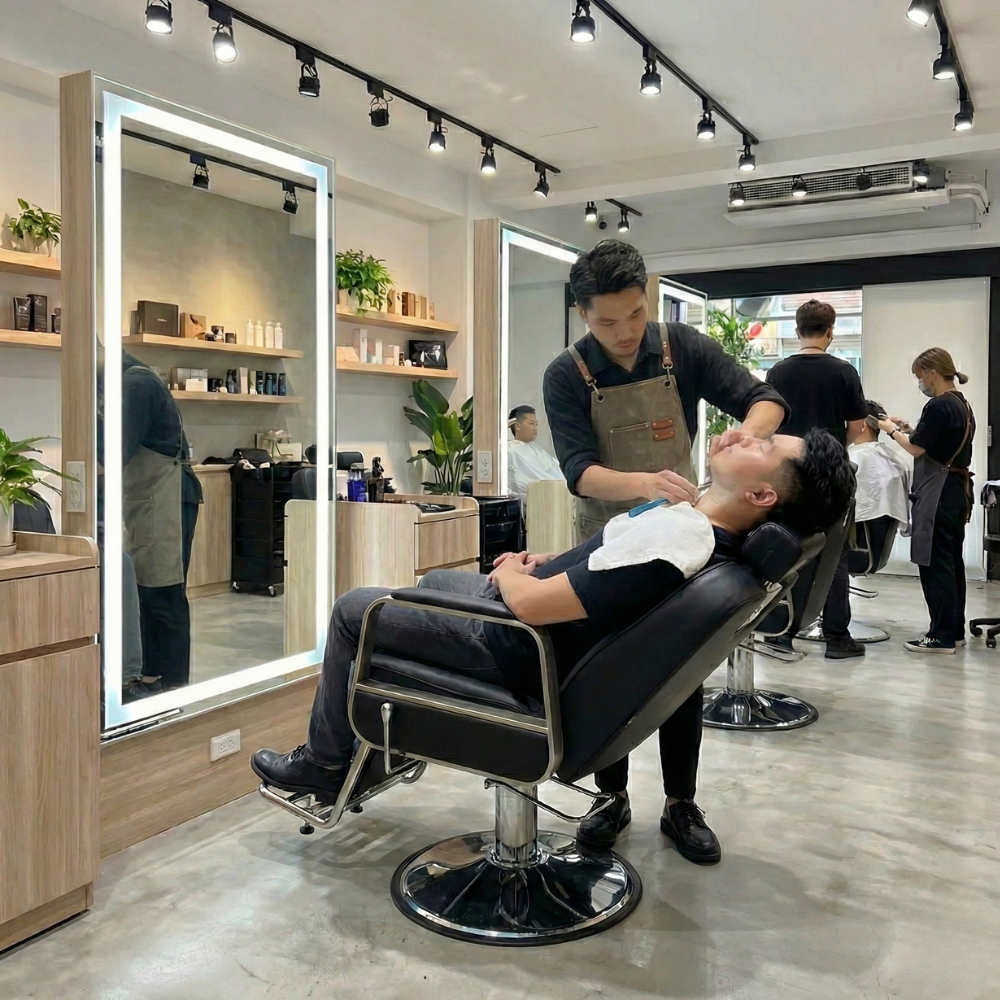 復古理髮椅(可後倒)