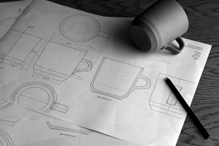 KINTO-CERAMIC LAB 馬克杯,提把握感舒適,容量適中及杯口圓滑的設計能更好就口。