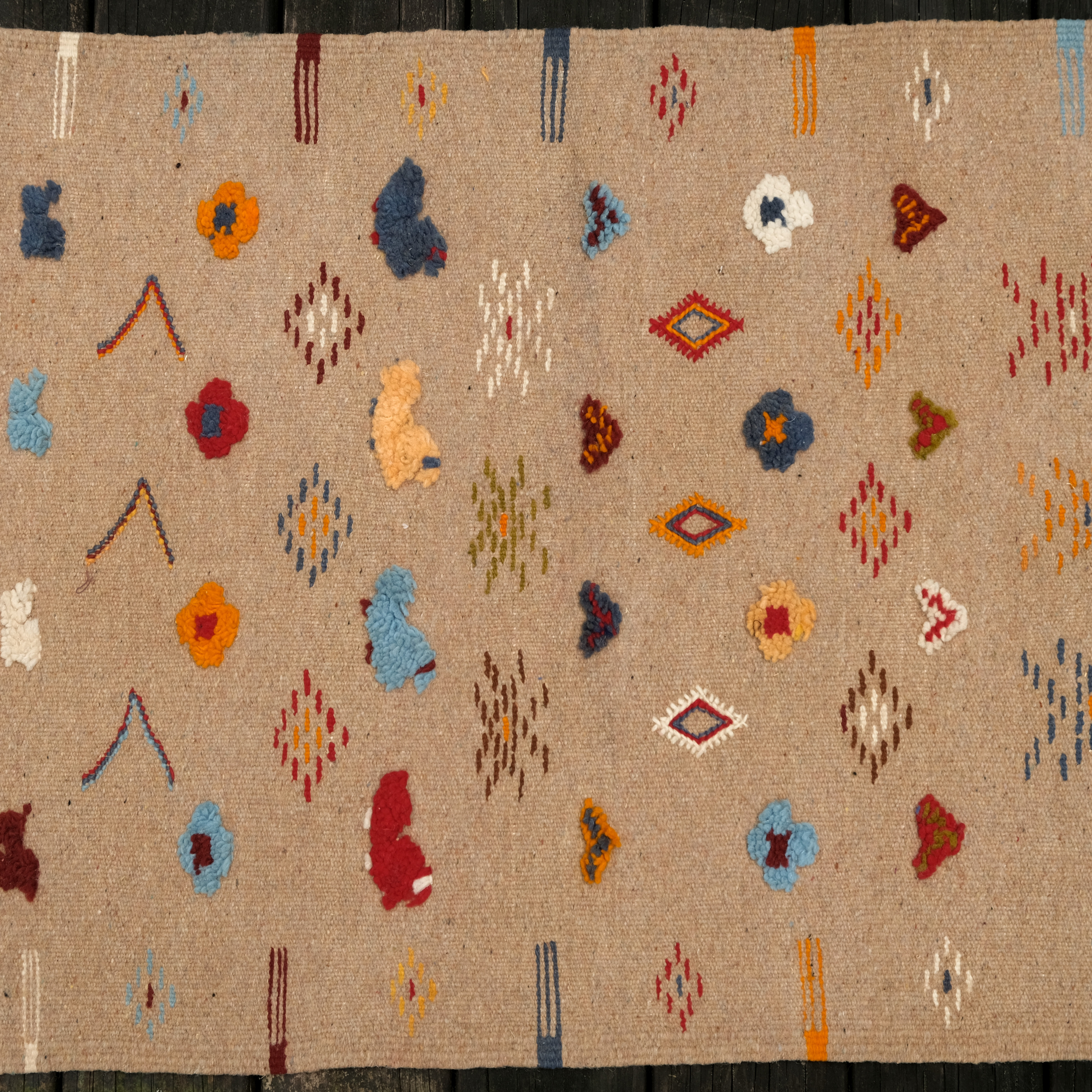 北非傳統手織地毯｜Kilim 彩色駱駝｜摩洛哥