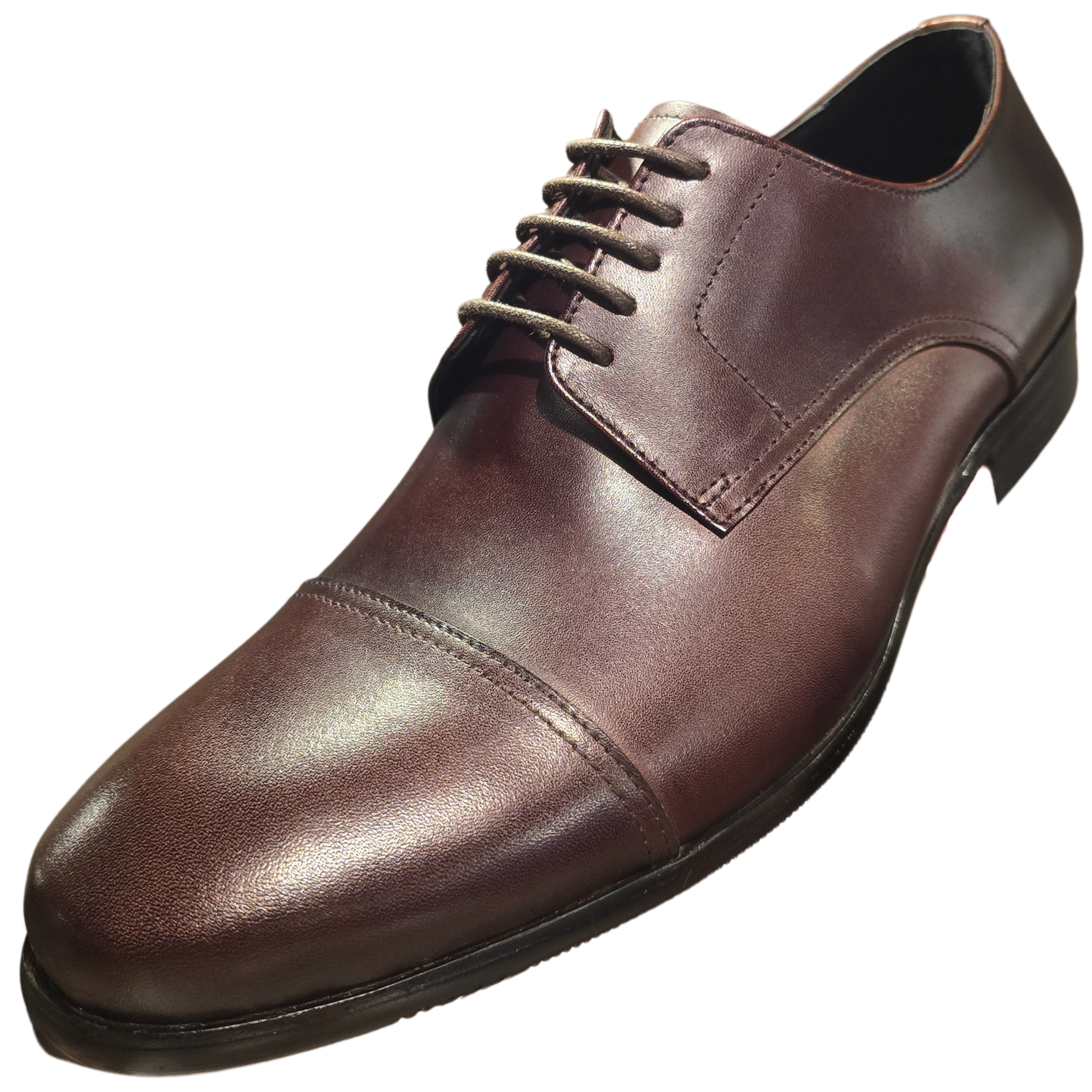 Revic 男裝皮鞋 | TCF-62-10T |  棕色橫式德比皮鞋