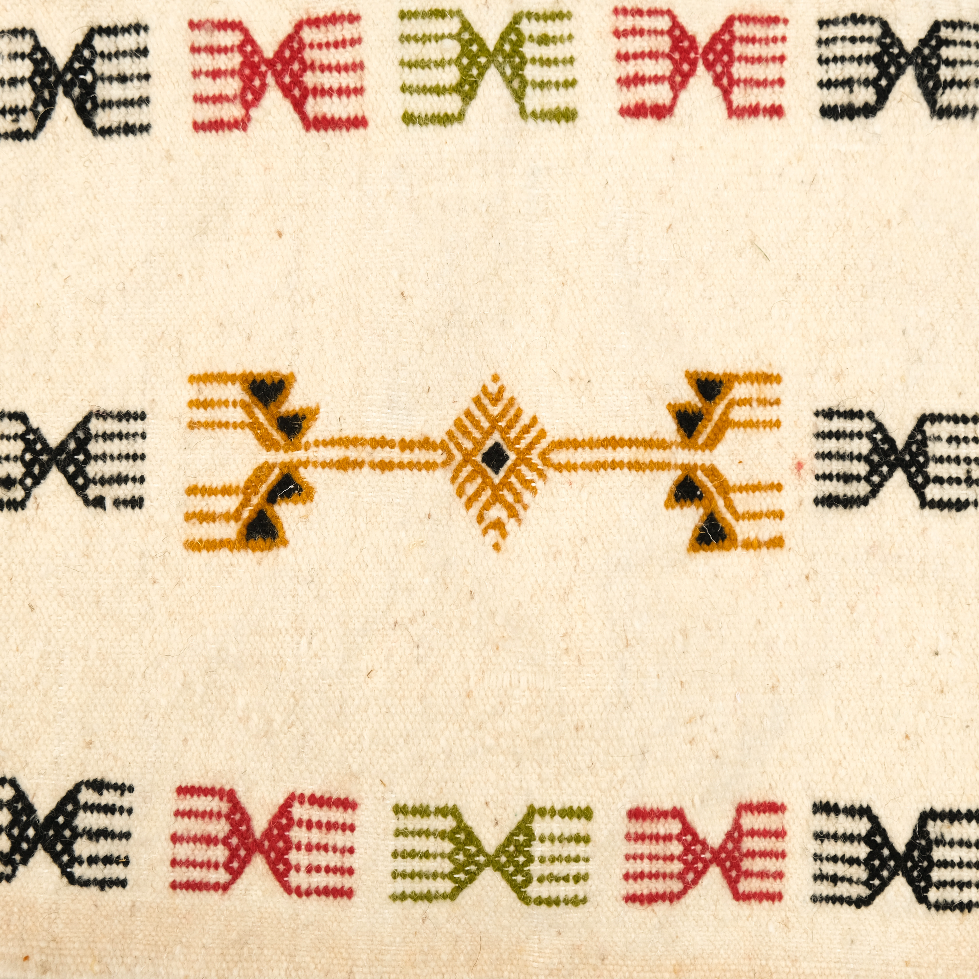 北非傳統手織地毯｜Kilim 梳 - 白｜突尼西亞