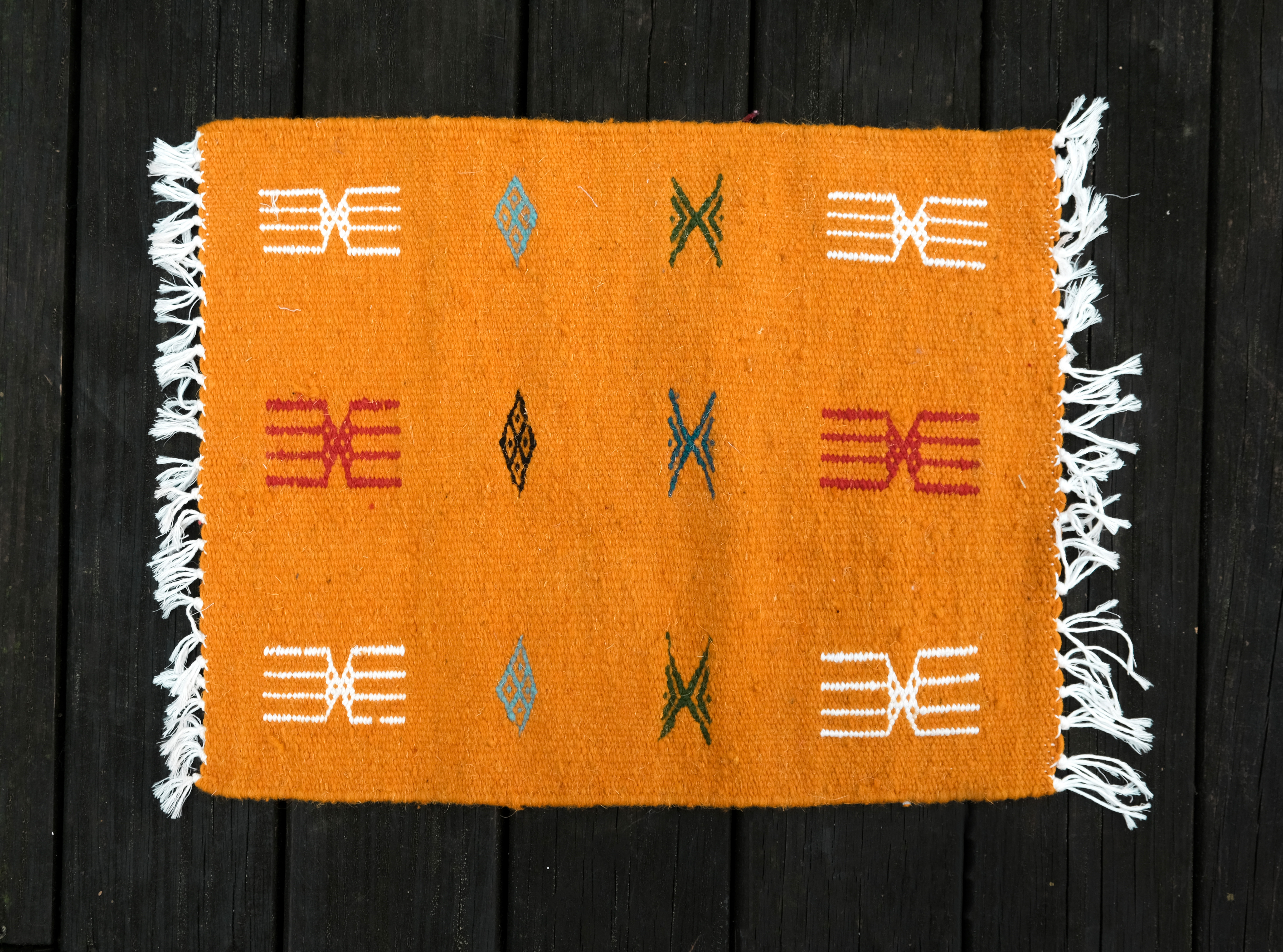 北非傳統手織地毯｜Kilim 梳 - 黃｜突尼西亞