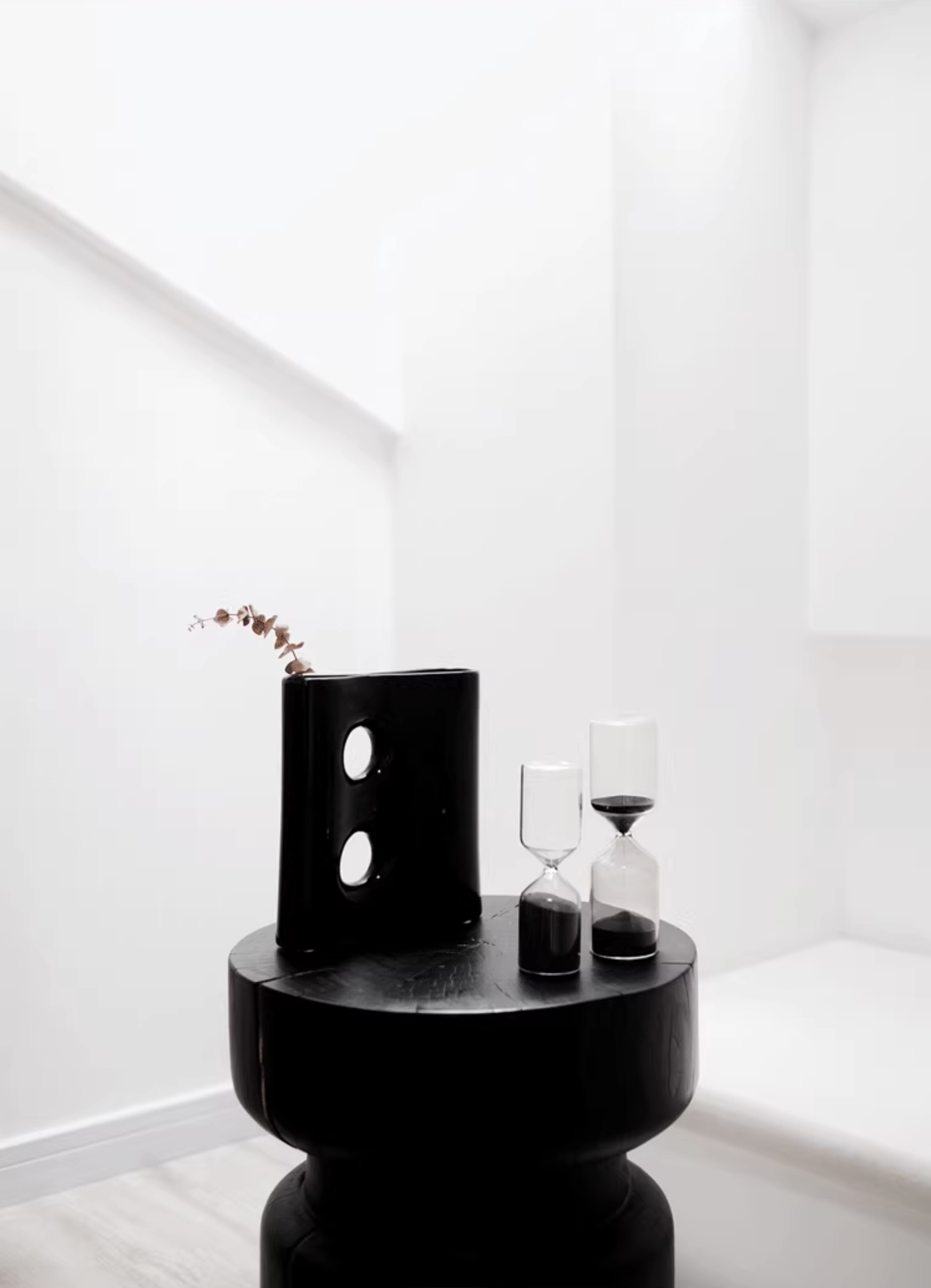 質感黑色系透明沙漏 / 2款