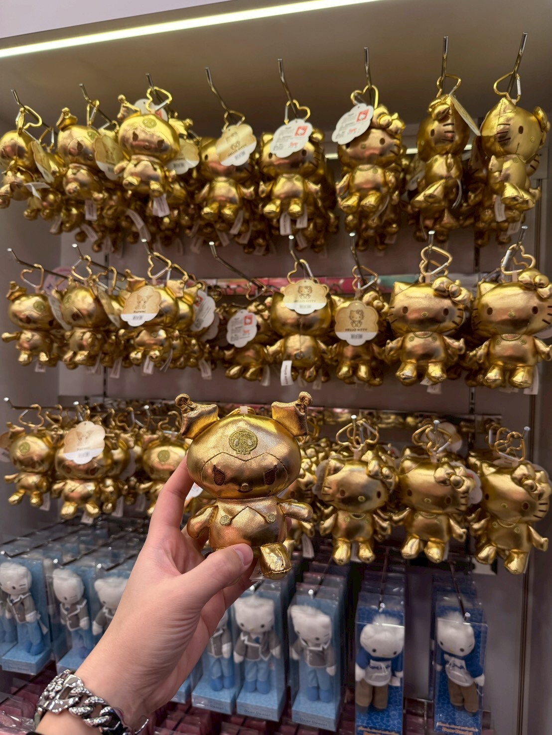 現貨 限定款 金色 Hello Kitty / 酷洛米 娃娃吊飾