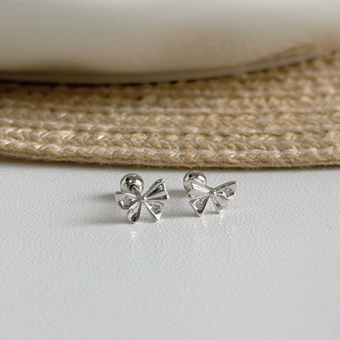 V233【輕奢】蝴蝶結純銀鎖針