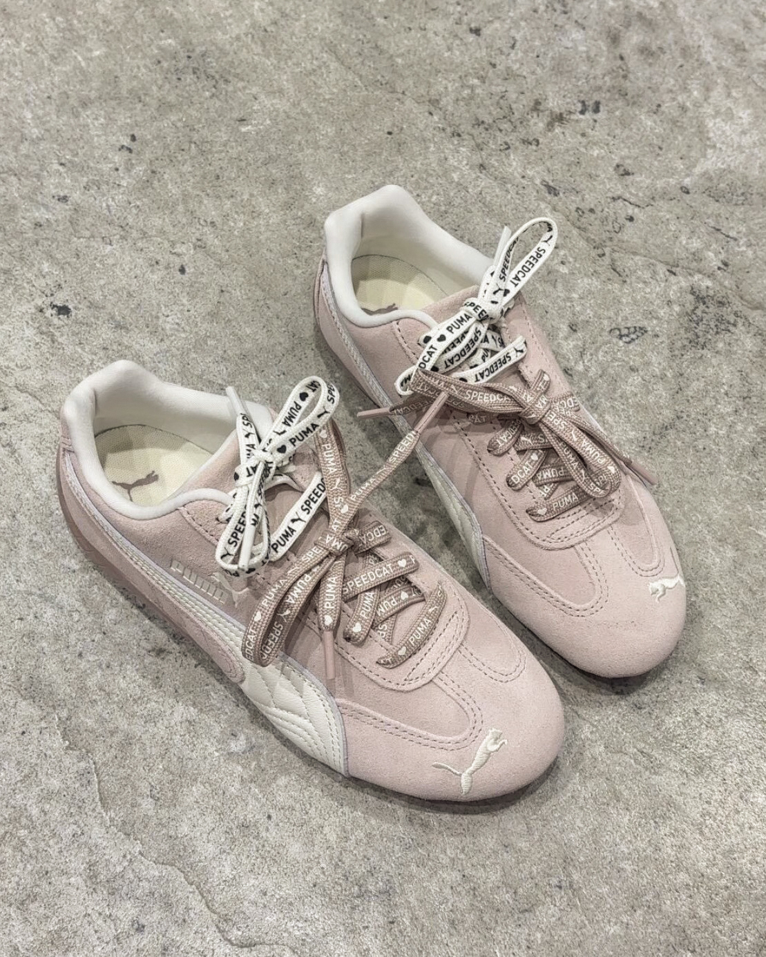 PUMA SPEEDCAT 裸粉 灰粉 奶油白 米白 麂皮 皮革 愛心雙鞋帶 男女鞋 408130-01 / 預購