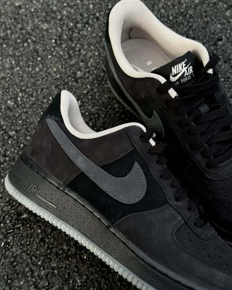 KTQ STORE ‧ Nike Air Force 1 "Black Fossil" 麂皮 黑灰 冰晶底 IQ9791-001