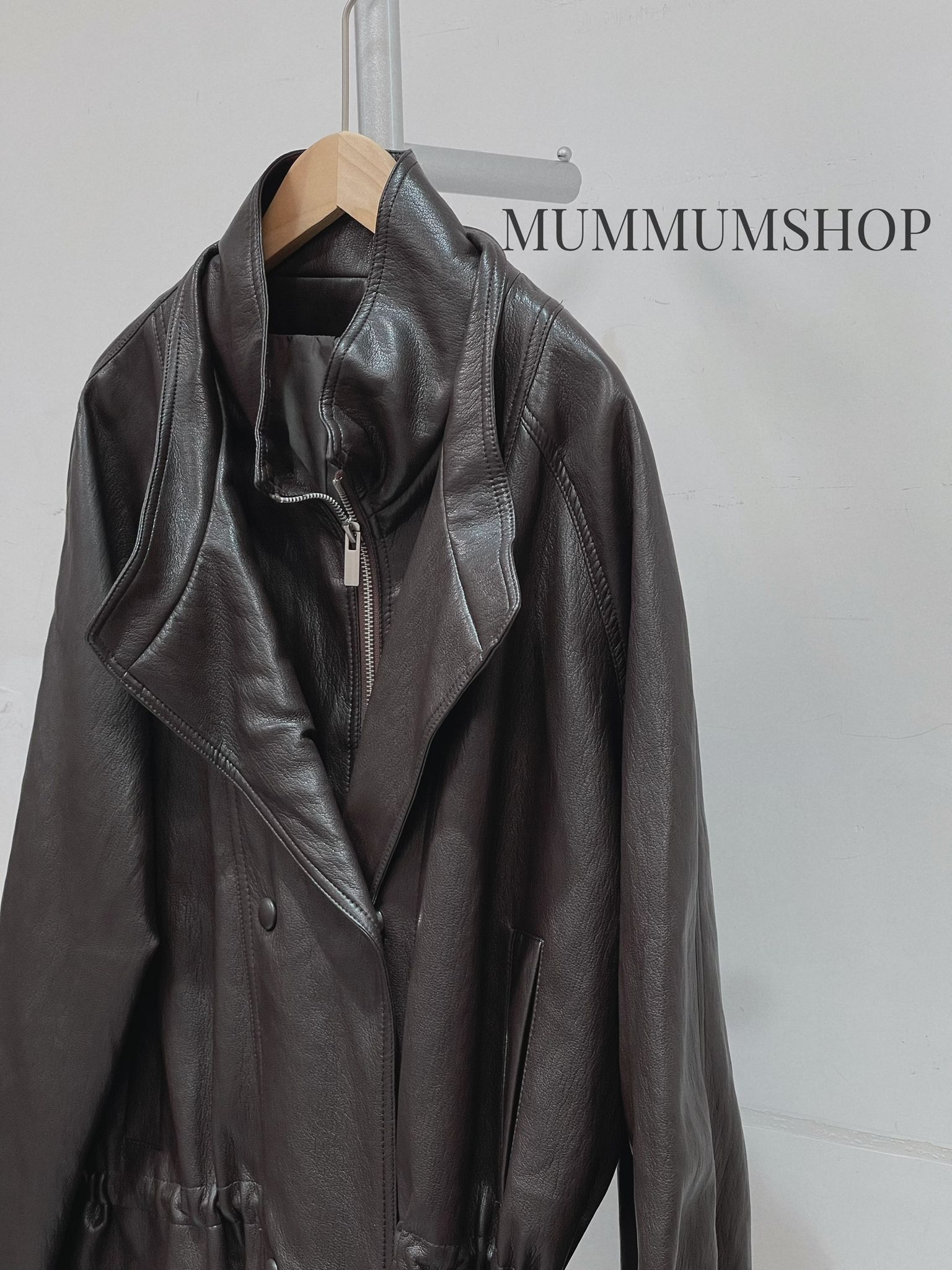 0213101/復古翻領皮摟/48/48/30