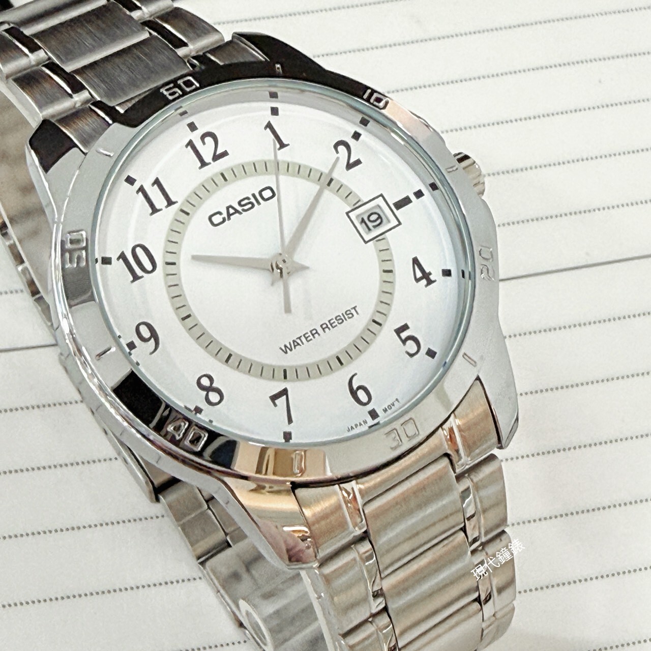【CASIO 卡西歐】清晰阿拉伯數字腕錶MTP-V004D-7B 41.5mm 現代鐘錶