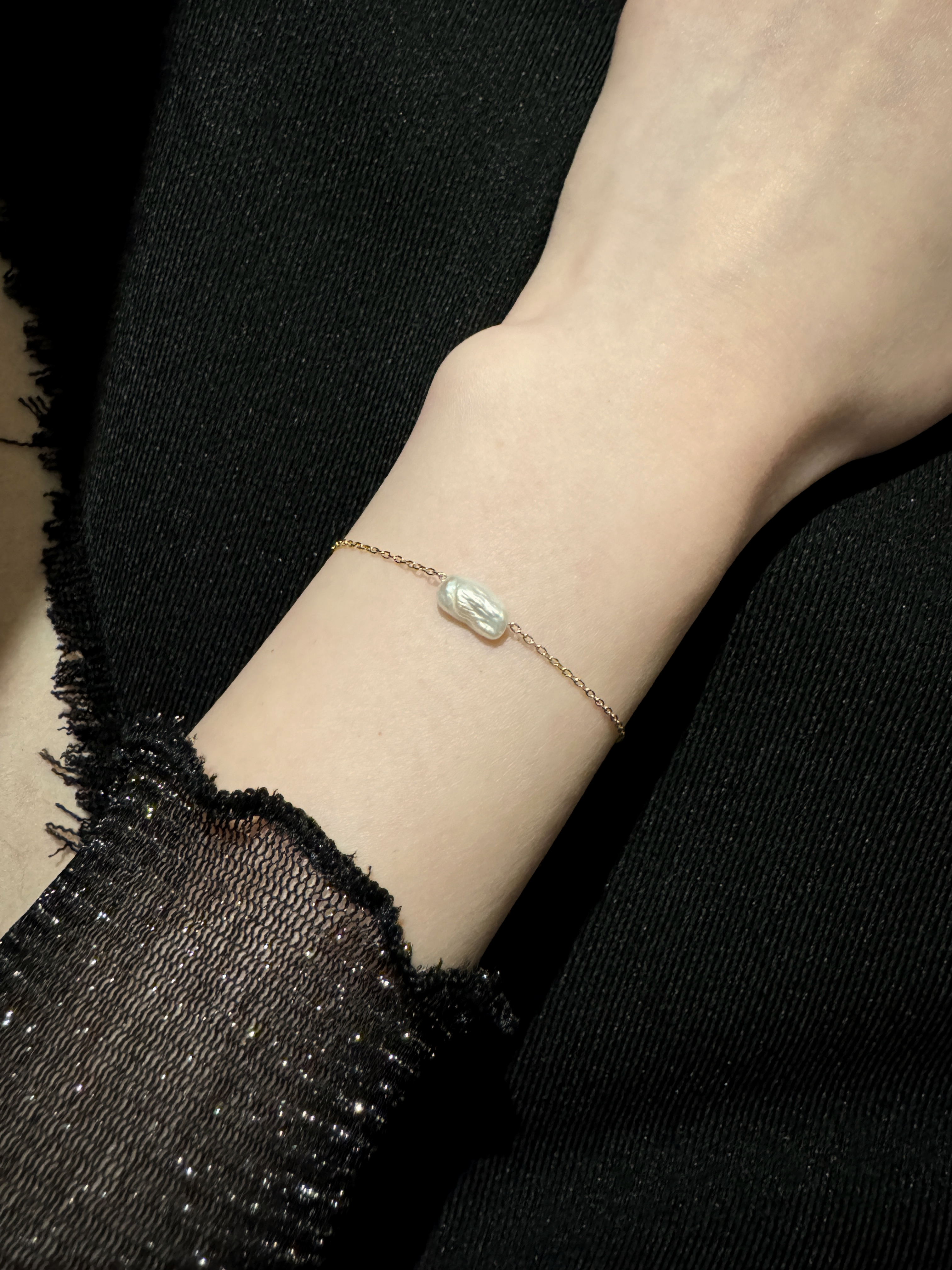 迷你巴洛克珍珠手鍊