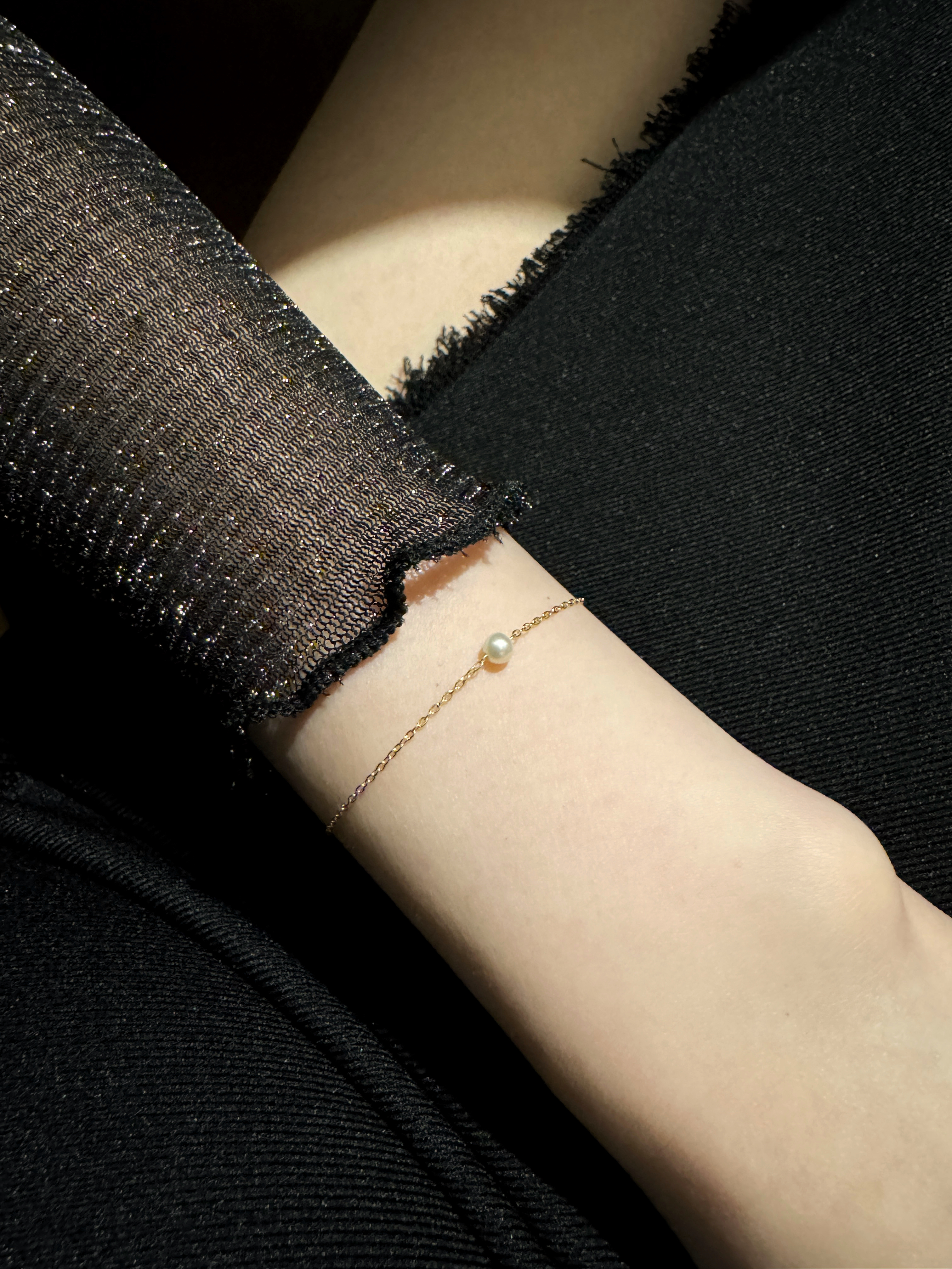 簡約單顆珍珠手鍊