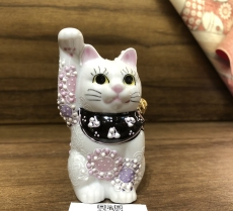 0119gzc21-招財貓- 3.2寸招財貓花紫色（C21）