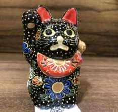 0119gzc22-招財貓- 3.2寸招財貓（黑）盛（C22）